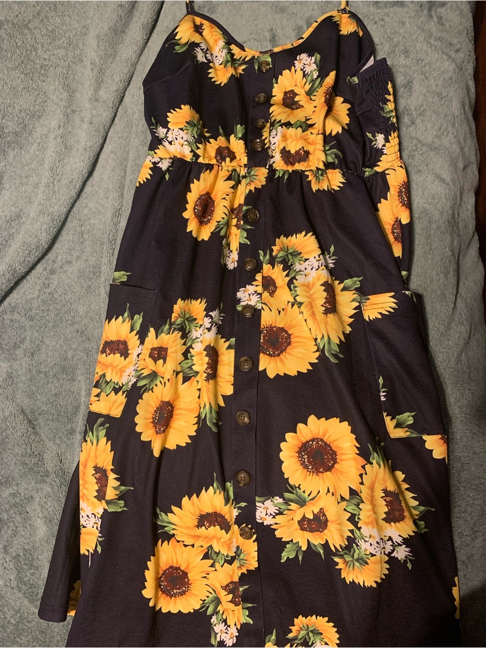 Sunflower Button-Front Sundress